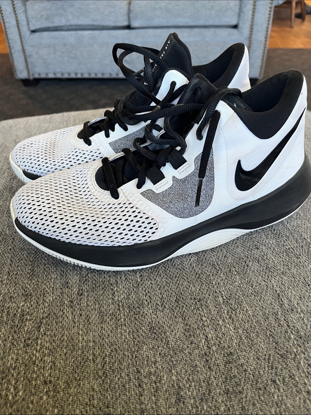 Nike Men’s White, Black and Gray Athletic Sneakers